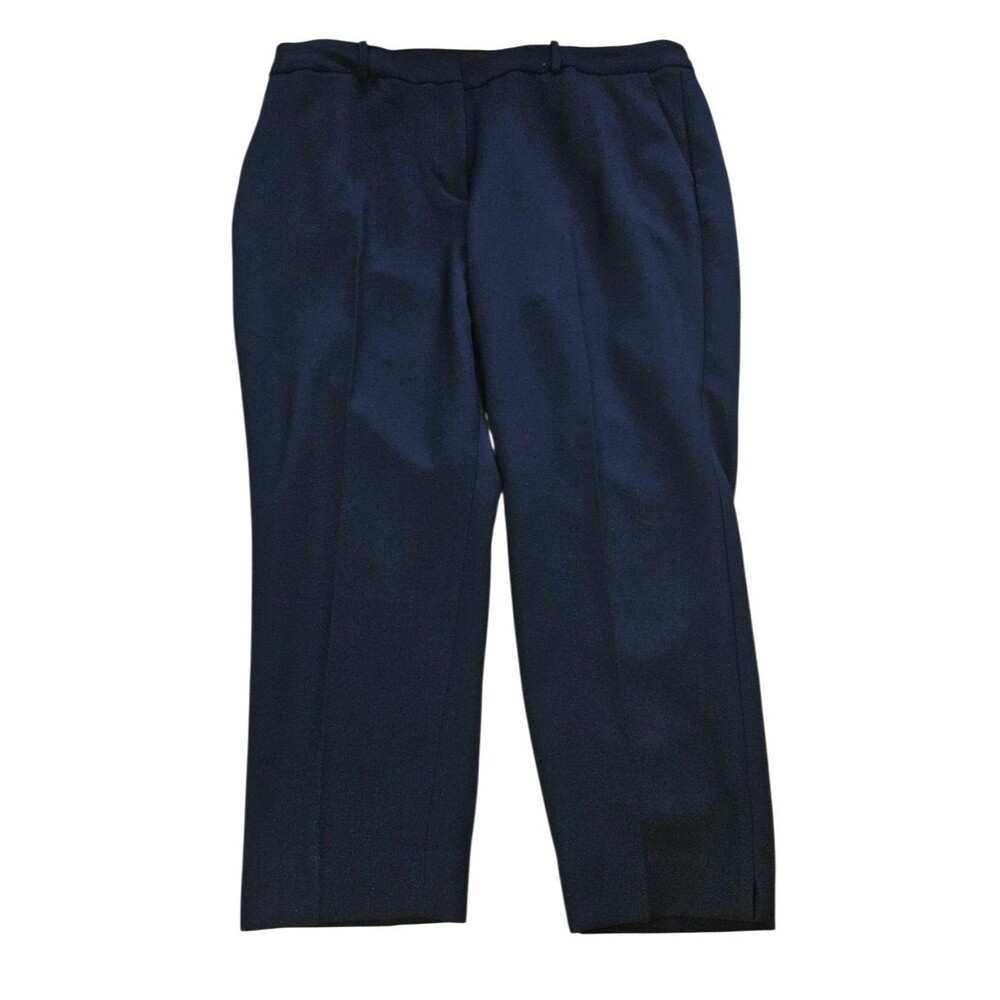 Talbots Pants Women 18 W Navy Blue High Waist Hampshire Ankle. Plus Petite.NWT